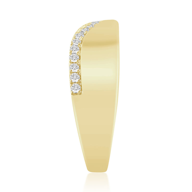 Lab Grown Diamond 1/5ctw. Round Contour Wedding Ring in 14k Yellow Gold image number null